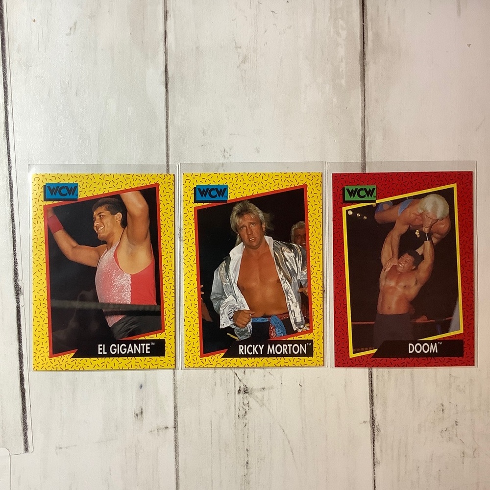 **1991 Impel WCW Doom Ricky Morton El Gigante Wrestling Cards 3 Card Lot**